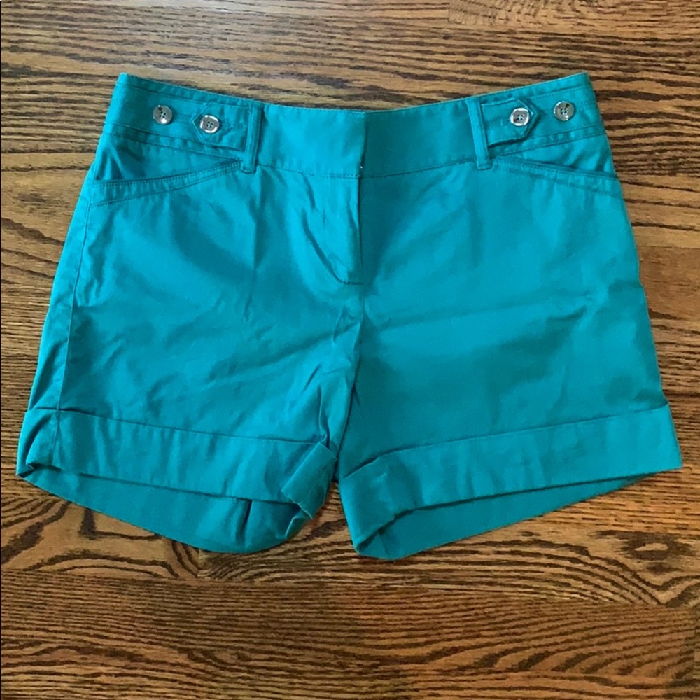 COPY - Teal, 5” White House Black Market Shorts, Size 2